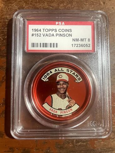 1964 Topps Baseball Coins #152 Vada Pinson A/S PSA 8 - MLB Photomints and Coins in Saudi Arabia