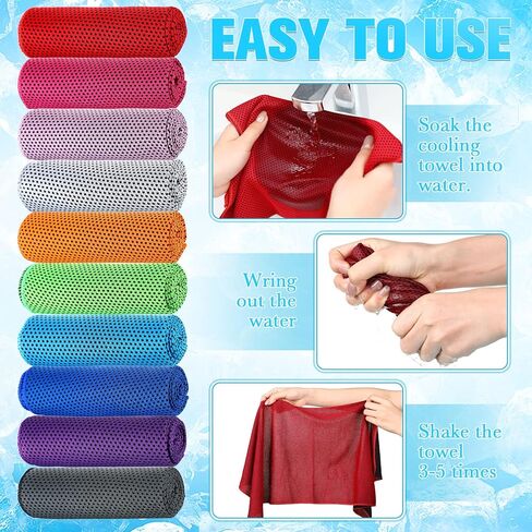 MAITYS 80 PCS منشفة تبريد ، 32 × 12 بوصة من منشفة جليدية من الألياف الدقيقة للعنق والوجه ، خرقة العرق البارد للطقس الحار ، والرياضيين ، واليوغا ، والتمرين in Saudi Arabia