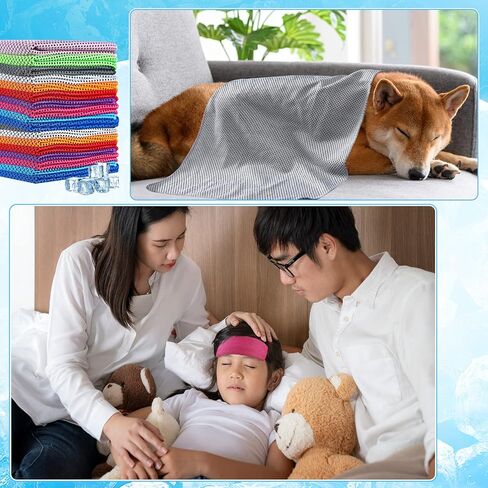 MAITYS 80 PCS منشفة تبريد ، 32 × 12 بوصة من منشفة جليدية من الألياف الدقيقة للعنق والوجه ، خرقة العرق البارد للطقس الحار ، والرياضيين ، واليوغا ، والتمرين in Saudi Arabia