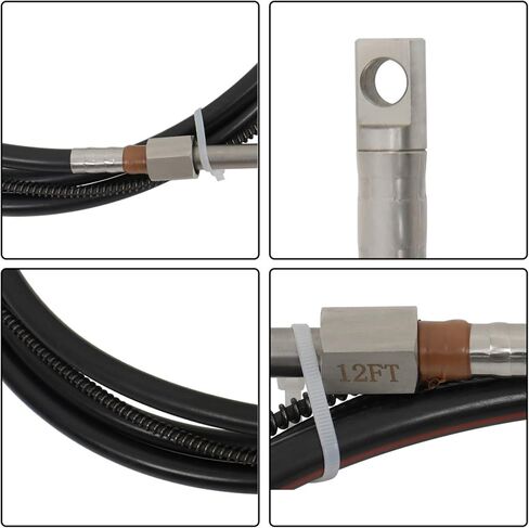 GXYWADY 12 Feet Boat Rotary Outboard Steering System with 12 Steering Cable Replacement for Yamaha Suzuki Mercury in Saudi Arabia