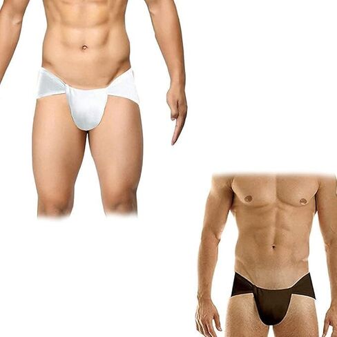 4 PC Indian Indian Indian Indian Indial Langot Lankot Loin Clother Comporter Loincloth Cotton Gym Pure Puredpants Briefs- (2 اللون الأبيض + 2 اللون الأسود) in Saudi Arabia