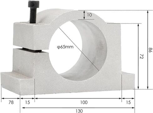 1.5k ER16 D = 65 مم محرك مغزل مبرد بالهواء 110V/220V/380V 65x258mm 4 محامل (380 فولت) in Saudi Arabia
