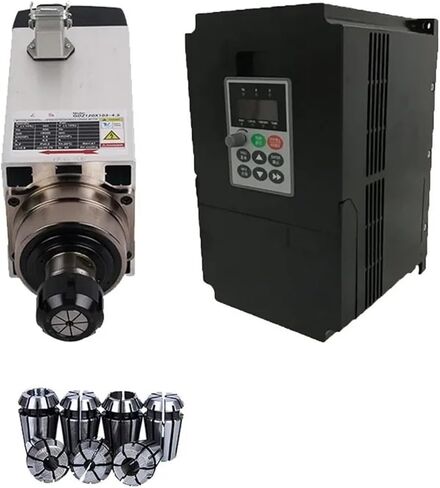 380V 7.5KW 10HP Square Spindle Motor Air Cooled 4 Bearings + 7.5kw VFD Inverter + ER32 Chuck Kit in Saudi Arabia