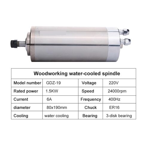 المغزل 1.5KW ER16 قطر 80 مم حركي عالي السرعة المبرد بالمياه GDZ-17B (GDZ-19 220V) in Kuwait