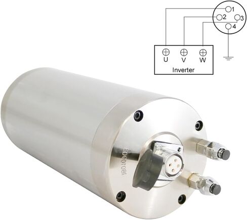 محرك المغزل المبرد بالماء 3.2 كيلو واط ER20 4 محامل 220V 380V AC D100MM (3.2KW 220V) in Saudi Arabia