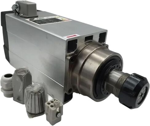 7.5KW 10HP 220V Square Spindle Motor Air Cooled 4 Bearings + 7.5kw VFD Inverter + ER32 Chuck Kit in Saudi Arabia