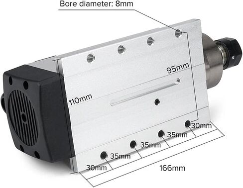 2.2 كيلو وات مغزل مطول بالهواء 2200W 220V CNC محرك + 13 ER20 chucks (1-13 مم) (220 فولت ، صندوق الوصلات) in Saudi Arabia