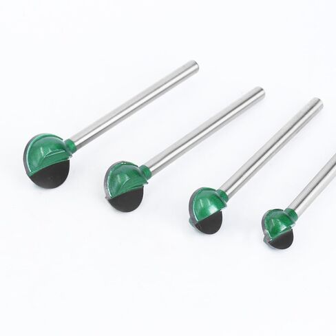 3mm 6mm Shank Ball Nose Round Carving Bit Router Bit for Wood Cove CNC Milling Cutter Radius Core Tungsten Carbide(3mm Shank 3pcs) in Kuwait