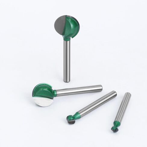 3mm 6mm Shank Ball Nose Round Carving Bit Router Bit for Wood Cove CNC Milling Cutter Radius Core Tungsten Carbide(3mm Shank 3pcs) in Kuwait