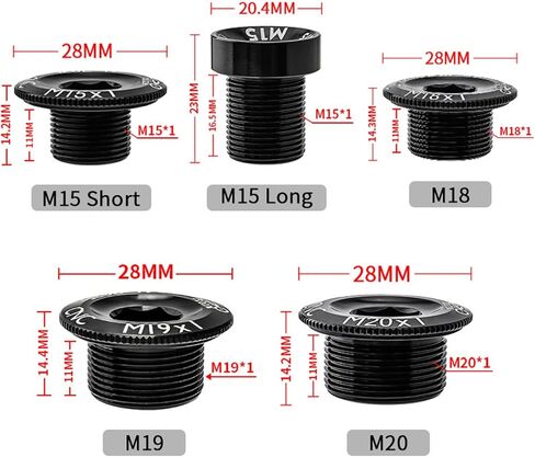 1 Piece Bike Crank Bolts Aluminum Alloy Bicycle Crankset Crank Fixing Bolt Chainwheel Screw Cap for Mountain Road Bike in Kuwait