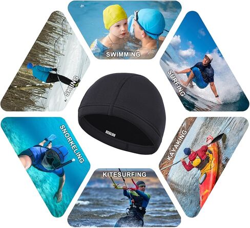 Neoprene Diving Hood Wetsuit Cap for Men Women and Youth 3mm Thermal Scuba Headband Swim Beanie, Long Hair Protection Hat for Swimming Surfing Windsurfing Snorkeling Water Sports in Kuwait