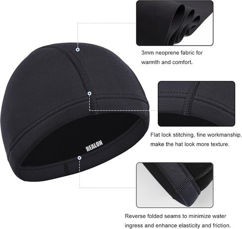 Neoprene Diving Hood Wetsuit Cap for Men Women and Youth 3mm Thermal Scuba Headband Swim Beanie, Long Hair Protection Hat for Swimming Surfing Windsurfing Snorkeling Water Sports in Kuwait