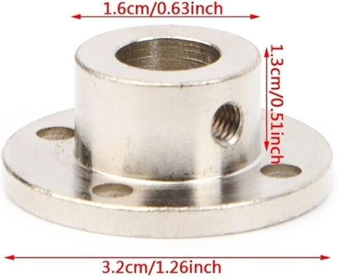 1pc Rigid Flange Coupling Motor Guide Shaft Coupler Motor Connector M4 Screws(5mm) in Saudi Arabia