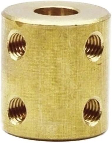 1pc M4 Brass Copper Shaft Coupling D16 L22 Motor Rigid Model Airplane Motor Shaft Coupler Rigid Connector(7mm to 7mm) in Kuwait