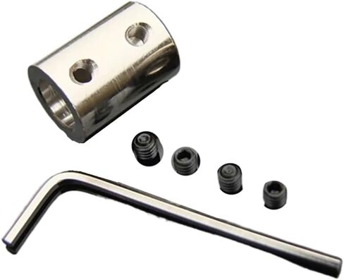 1pcs 45 Steel Rigid Motor Shaft Coupling 4mm to 10mm Coupler Transmission Connector Boat Car Model Airplane Sleeve Adapter(10mm x 10mm) in Saudi Arabia