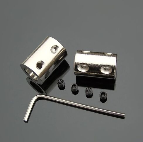 1pcs 45 Steel Rigid Motor Shaft Coupling 4mm to 10mm Coupler Transmission Connector Boat Car Model Airplane Sleeve Adapter(10mm x 10mm) in Saudi Arabia