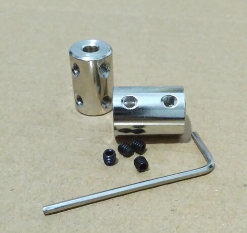 1pcs 45 Steel Rigid Motor Shaft Coupling 4mm to 10mm Coupler Transmission Connector Boat Car Model Airplane Sleeve Adapter(10mm x 10mm) in Saudi Arabia