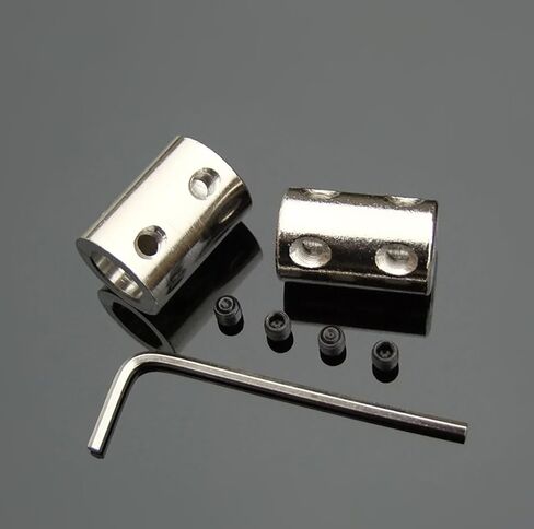 1pcs 45 Steel Rigid Motor Shaft Coupling 4mm to 10mm Coupler Transmission Connector Boat Car Model Airplane Sleeve Adapter(10mm x 10mm) in Saudi Arabia