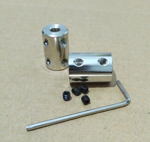 1pcs 45 Steel Rigid Motor Shaft Coupling 4mm to 10mm Coupler Transmission Connector Boat Car Model Airplane Sleeve Adapter(10mm x 10mm) in Saudi Arabia