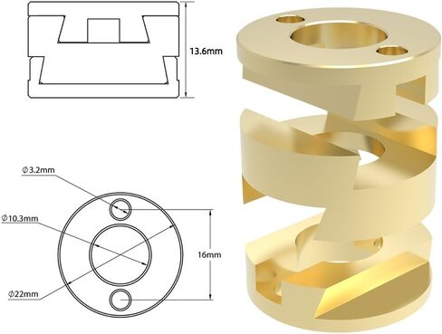 2pcs t8 z محور مستدير النحاس النحاس الإكسسوارات ثلاثية الأبعاد طباعة الأرجوحة t8 in Kuwait