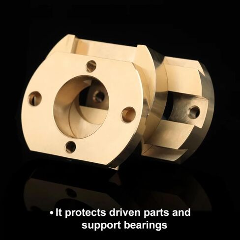 2pcs Brass 1204 Coupling for 12mm Ball Screw Hot Bed Coupler 3D Printer Z Axis Connector in Saudi Arabia