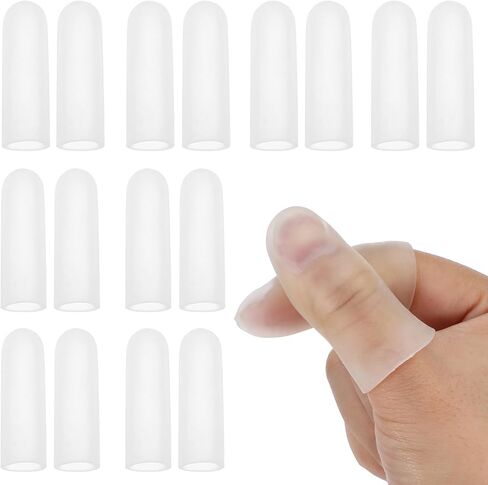 Silicone Finger Cots16 Pcs Finger Protector Caps Support Fingers Toe Sleeves Thumb Protector Fingertips Protective Cushion for Trigger Fingers Hand Eczema Fingertip Cracking Arthritis in Saudi Arabia