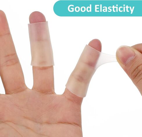Silicone Finger Cots16 Pcs Finger Protector Caps Support Fingers Toe Sleeves Thumb Protector Fingertips Protective Cushion for Trigger Fingers Hand Eczema Fingertip Cracking Arthritis in Saudi Arabia