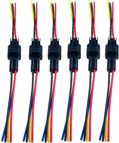 6 Pairs Male Female Quick Disconnect Terminal Connectors,2 Pin Electrical Car Auto Wire Connectors for Boat Truck Marine in Saudi Arabia