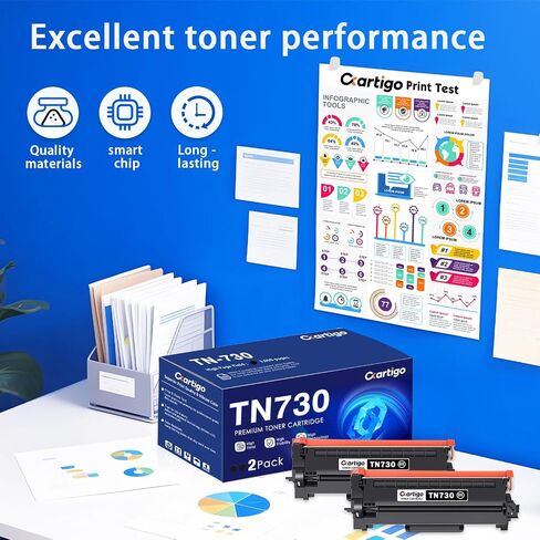 TN730 خرطوشة الحبر الأسود 1 باكب باكب لترويد TN-730 TN 730 متوافق مع الأخ MFC-L2710DW MFC-L2750DW HL-L2350DW HL-L2370DW HL-L2390DW HL-L2395DW DCP-L2550DW PRINTER in Kuwait