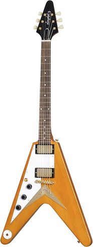 Epiphone 1958 Flying v Lefty ، طبيعية مع Black Pickguard و Hard Case in Kuwait