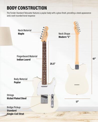 Fender Standard Stratocaster - Aqua Marine Metallic Bundle with Guitar Cleaning Kit و Rit و Austin Bazaar Video in Saudi Arabia
