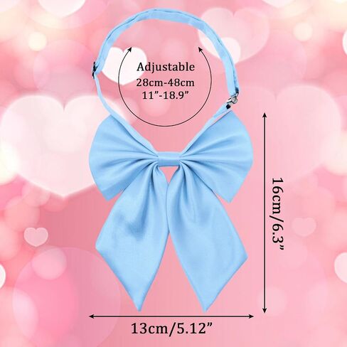 Bow Tie for Women Pre-tied Satin Womens Tie Solid Color Women's Bowknot Bow Tie for Uniform Cosplay Party in Saudi Arabia