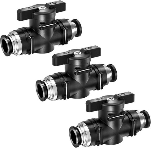 3pcs 1/4 "دفع لتوصيل تركيبات صمام الهواء سريع التوصيل تركيبات خرطوم الهواء 1/4" in Kuwait