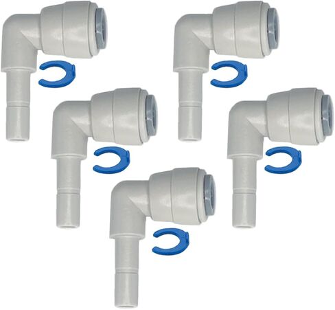 1/4 "Dual O-Ring ، المرفقين الجذعيين ، الاتصال السريع ، ودفع أنبوب الماء مناسبًا للتناضح العكسي ، المرشحات ، الثلاجات ، صانعي الثلج ، ومقاطع القهوة ، مقاطع قفل ، مقارنة بـ PP220808W (5 حزمة) in Kuwait