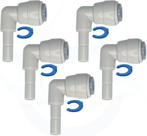 1/4 "Dual O-Ring ، المرفقين الجذعيين ، الاتصال السريع ، ودفع أنبوب الماء مناسبًا للتناضح العكسي ، المرشحات ، الثلاجات ، صانعي الثلج ، ومقاطع القهوة ، مقاطع قفل ، مقارنة بـ PP220808W (5 حزمة) in Kuwait