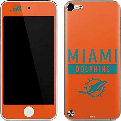 Skinit Decal MP3 Player Skin Compatible with iPod Touch (5th Gen&2012) - Officially Licensed NFL Miami Dolphins Orange Performance Series Design in Saudi Arabia