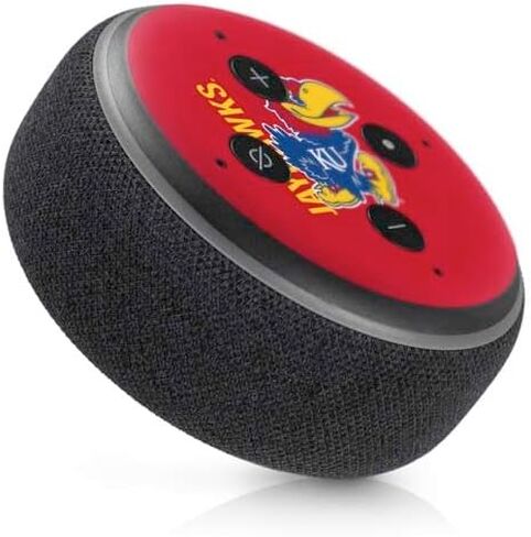 Skinit Decal Audio Skin Compatible with Amazon Echo Dot 3 - Officially Licensed University of Kansas Jayhawks KU Design in Kuwait