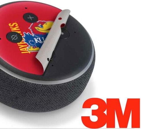 Skinit Decal Audio Skin Compatible with Amazon Echo Dot 3 - Officially Licensed University of Kansas Jayhawks KU Design in Kuwait