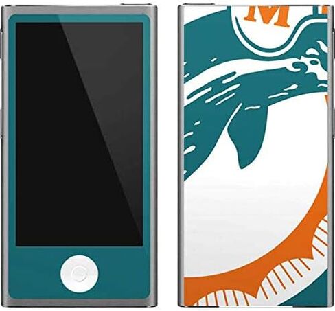 Skinit MECAL MP3 Player Skin متوافق مع iPod Nano (7th Gen & 2012) - تصميم شعار NFL Miami Dolphins المرخص رسميًا in Saudi Arabia