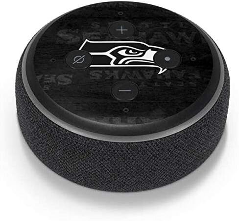 Skinit Skinit Audio Audio Skin متوافق مع Amazon Echo Dot 3 - NFL Seattle Seahawks بالأبيض والرخص in Kuwait