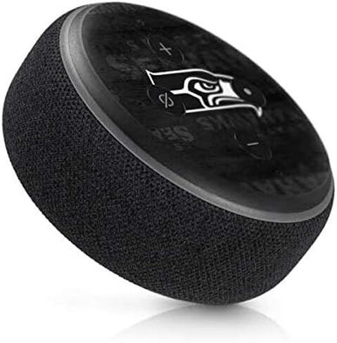 Skinit Skinit Audio Audio Skin متوافق مع Amazon Echo Dot 3 - NFL Seattle Seahawks بالأبيض والرخص in Kuwait