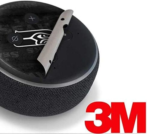 Skinit Skinit Audio Audio Skin متوافق مع Amazon Echo Dot 3 - NFL Seattle Seahawks بالأبيض والرخص in Kuwait