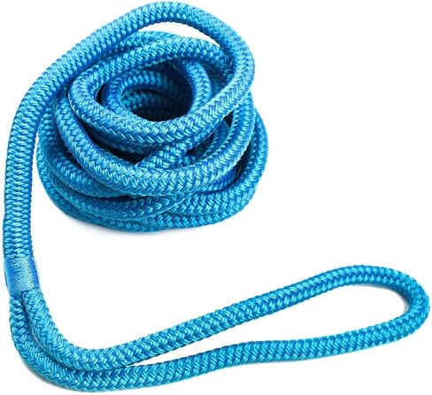 DC Cargo Mall Boat Boat Lines (2 Pack) 1/2 × 15 'حبال قارب مضفر مزدوجة لرسو الالتحام مع 12 بوصة. in Saudi Arabia