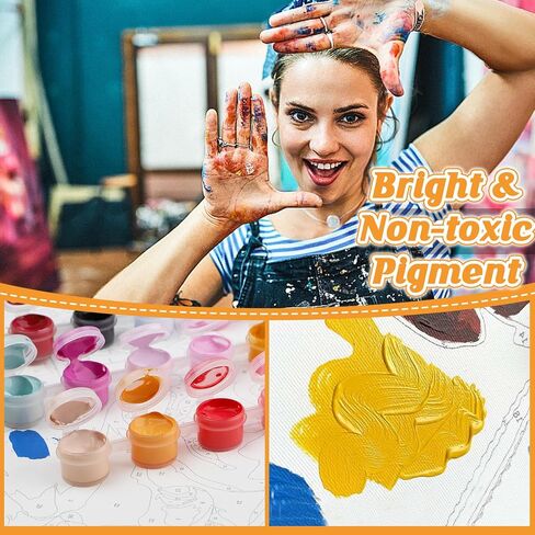 KEYIFA Paint by Numbers Kits for Adults, Tree of Life Paint by Number, DIY Oil Digital Painting Moon, Easy Acrylic Painting Kit Canvas, with Brushes, Art Crafts Gifts for Wall Decor 12x16 in in Saudi Arabia