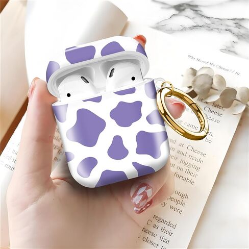 متوافق مع AirPods 2nd 1st الجيل الأول ، حالة صلبة لطيفة مع سلسلة المفاتيح الذهبية ، ناعمة TPU حالة الوقاية من الصدمات للنساء الفتيات (زهور بيج Grovy) in Kuwait