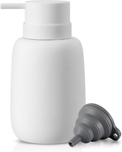 Ceramic Hand Soap Dispenser for Bathroom,16OZ Matte Dish Soap Dispenser for Kitchen Sink,Refillable Liquid Lotion Dispenser with Easy-to-Press Pump Rubber Paint (Green) in Saudi Arabia