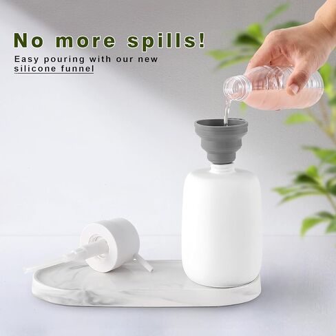Ceramic Hand Soap Dispenser for Bathroom,16OZ Matte Dish Soap Dispenser for Kitchen Sink,Refillable Liquid Lotion Dispenser with Easy-to-Press Pump Rubber Paint (Green) in Saudi Arabia