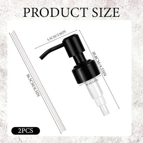 2 Pack 304 Stainless Steel Soap Dispenser Pump Lotion Dispenser Pumps Black Hand Soap Dispensers Pump for Shampoo Bottle Soaps Pumps Replacement for Glass and Plastic Bottles in Saudi Arabia