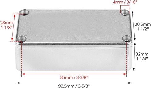Qwork Aluminium STOMP BOX حاويات ، 5 حزمة 3.64x1.52x1.22 بوصة حاوية دواسة الغيتار ، حالات دواسة الغيتار DIY غير المكتملة in Saudi Arabia