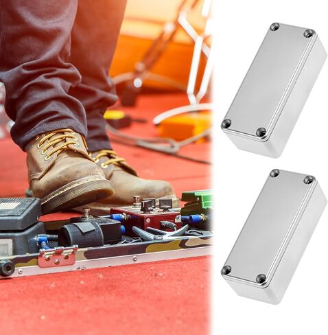 Qwork Aluminium STOMP BOX حاويات ، 5 حزمة 3.64x1.52x1.22 بوصة حاوية دواسة الغيتار ، حالات دواسة الغيتار DIY غير المكتملة in Saudi Arabia